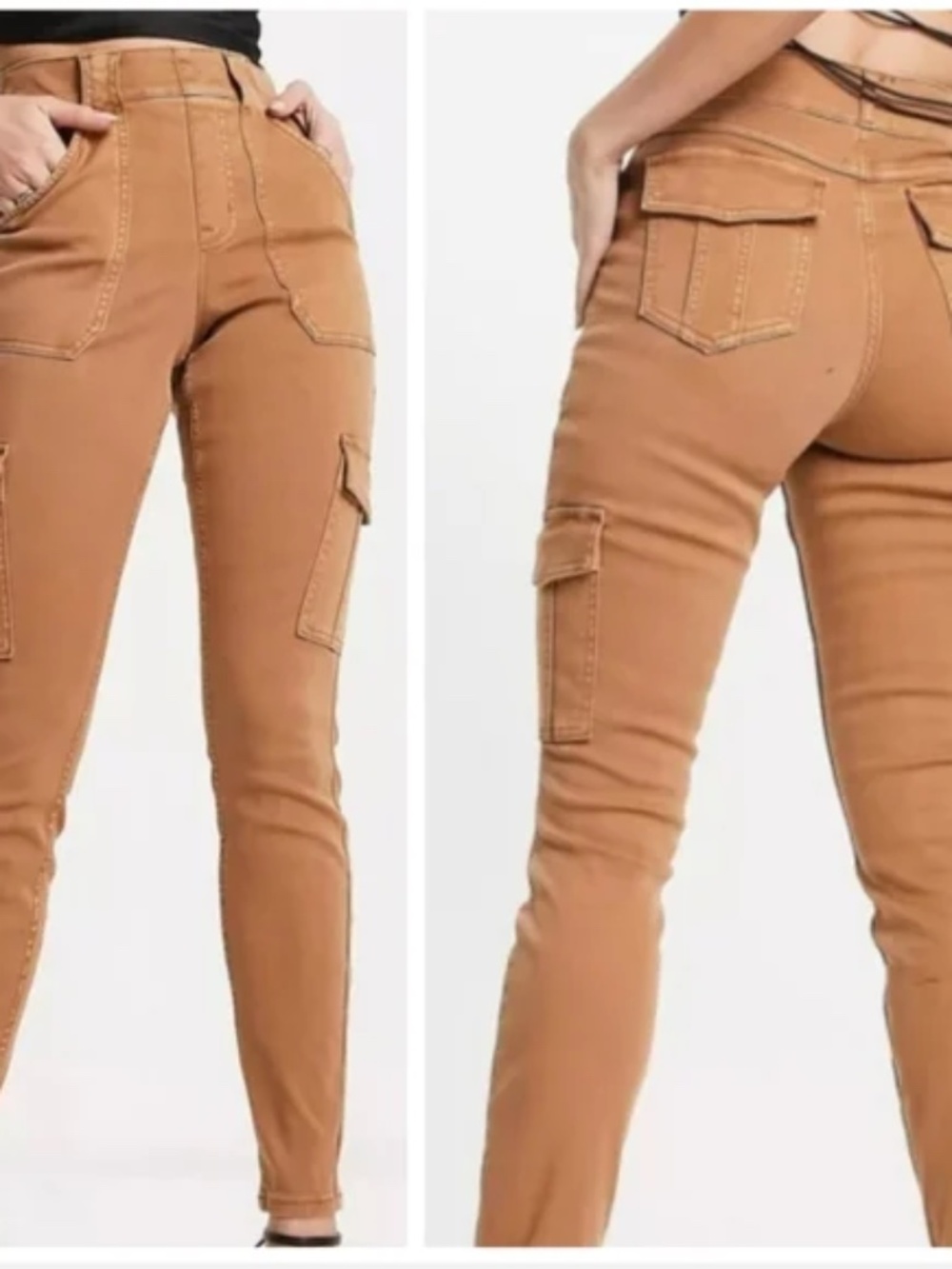 SPANX Cargo Pants - 1X / XL - Brown - fits like L